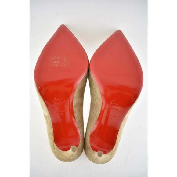 Christian Louboutin Pigalle Follies 100 Nocciola Nude Beige Suede Heel Pump 42 - Picture 8 of 9